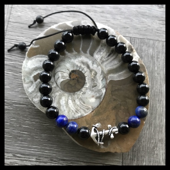 Men or women macrame men bracelet anchor charm - Picture 5 of 7